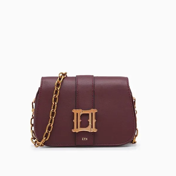 Túi Đeo Chéo Lyn Philo Mini Crossbody Bags LL21FBS216 Màu Đỏ Mận