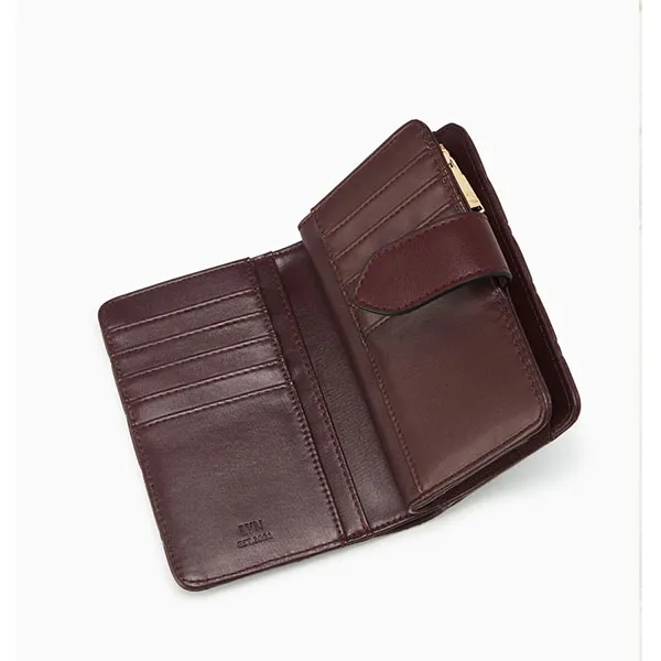 Ví Lyn Jackie Q Short Wallets LL21FWS056 Màu Đỏ Mận