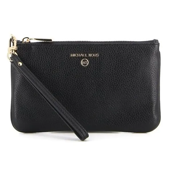 Ví Michael Kors MK Medium Pebbled Leather Wristlet 32T1GT9W2L-001 Màu Đen