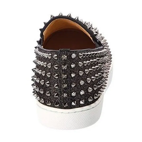 Giày Lười Christian Louboutin Pik Boat Flat Màu Đen Đế Đỏ - Giày - Vua Hàng Hiệu
