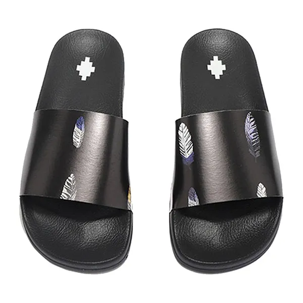Dép Marcelo Burlon Feathers Sliders CMIC001S21PLA0021084 Màu Đen - Dép - Vua Hàng Hiệu
