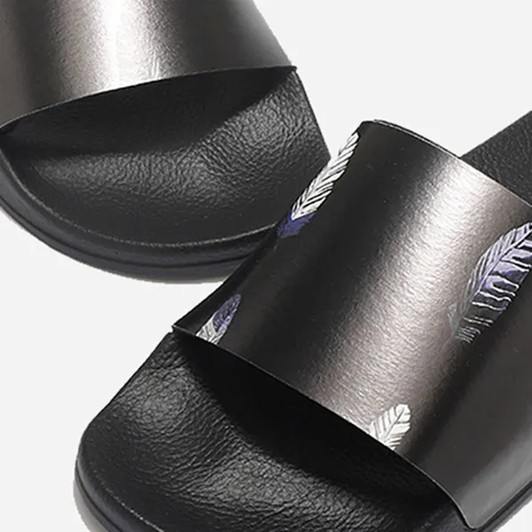 Dép Marcelo Burlon Feathers Sliders CMIC001S21PLA0021084 Màu Đen - Dép - Vua Hàng Hiệu