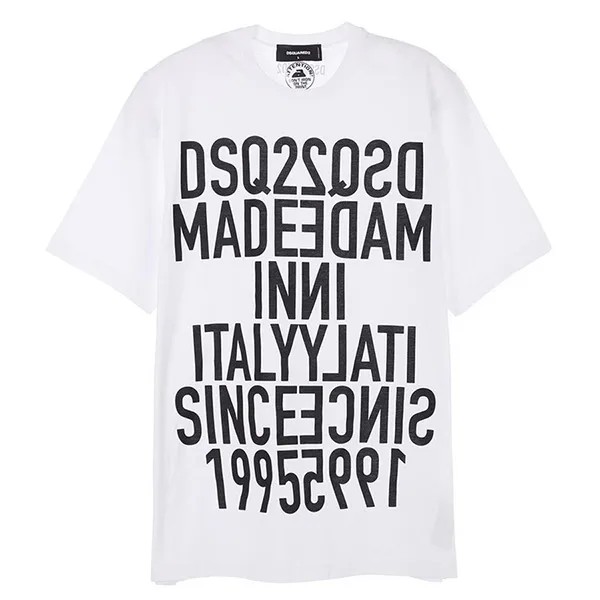 Áo Phông Dsquared2 Made In Italy Since 1995 Oversize T-Shirt S74GD0818 Màu Trắng - Thời trang - Vua Hàng Hiệu