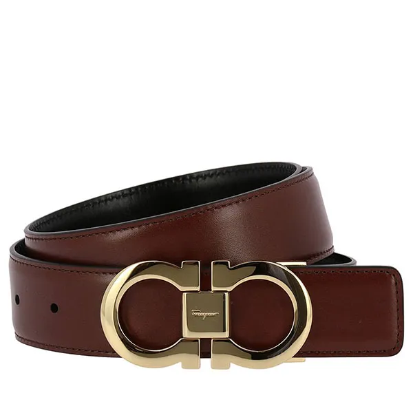 Thắt Lưng Salvatore Ferragamo Reversible Leather Belt 679535 00 Màu Đen Nâu - Thắt lưng - Vua Hàng Hiệu