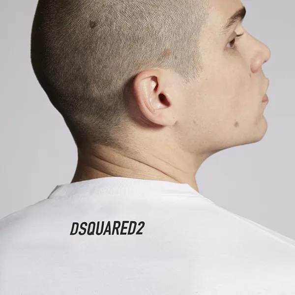 Áo Phông Nam Dsquared2 Extra D2 Cool T-Shirt S71GD1022 S23009 Màu Trắng Size XS