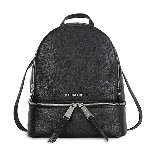 Balo Michael Kors MK Rhea Leather Backpack Black Màu Đen - 2