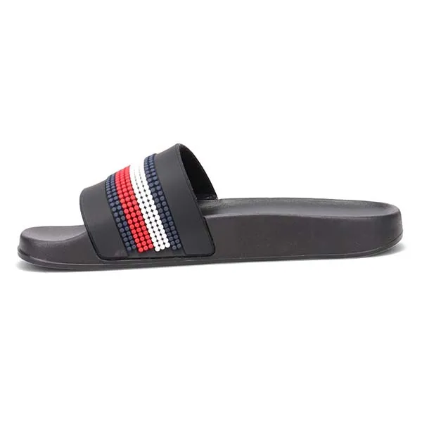 Dép Tommy Hilfiger Dippi Flag Slide White Multi Màu Đen Size 39 - 3