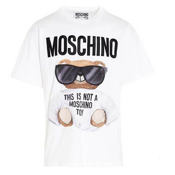 Áo Phông Moschino Micro Teddy Bear T-Shirt White 202E V 070655401001 Màu Trắng Size S - 1