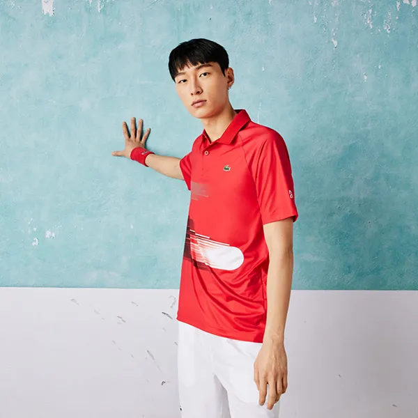Áo Polo Men's Lacoste DH0853 Novak Djokovic Màu Đỏ Size 5 - Thời trang - Vua Hàng Hiệu