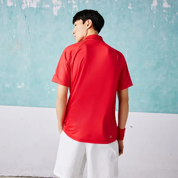 Áo Polo Men's Lacoste DH0853 Novak Djokovic Màu Đỏ Size 5 - Thời trang - Vua Hàng Hiệu
