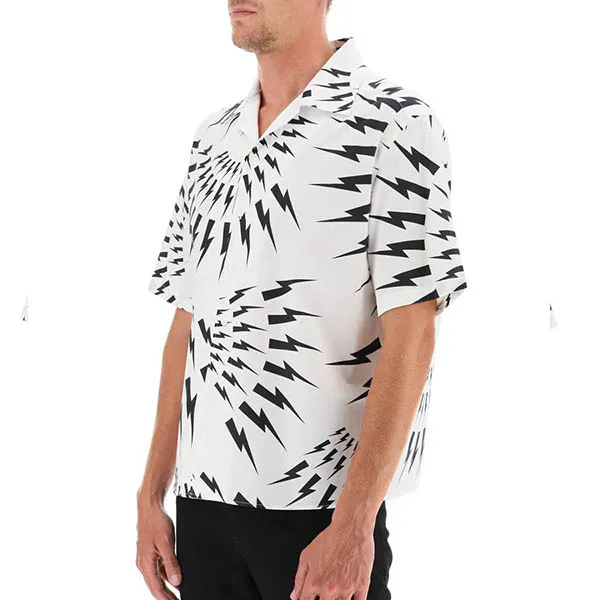 Áo Sơ Mi Neil Barrett Men Shirts BCM025S R018 Màu Trắng