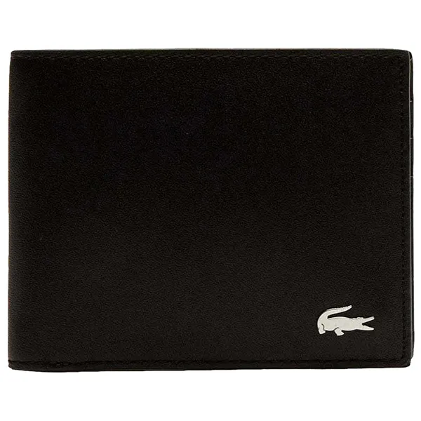 Ví Lacoste Men's Black Fitzgerald Leather Billfold with ID Card Holder NH1407FG Màu Đen
