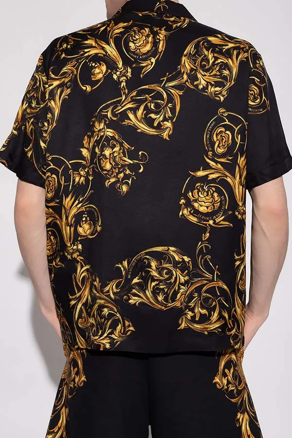 Áo Sơ Mi Versace Jeans Couture 72GAL2B0 NS057 Màu Đen Vàng Size 48
