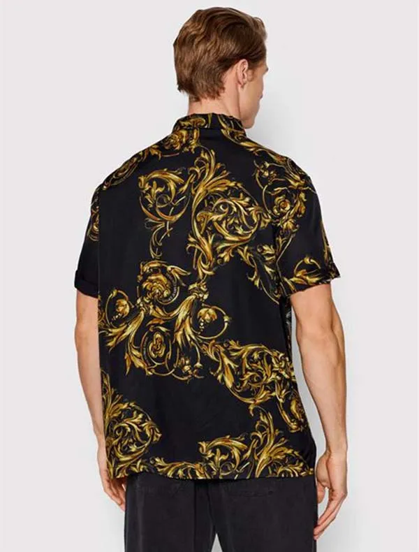 Áo Sơ Mi Versace Jeans Couture 72GAL2B0 NS057 Màu Đen Vàng Size 48