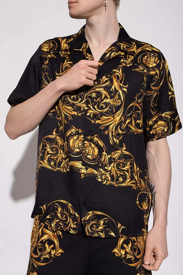 Áo Sơ Mi Versace Jeans Couture 72GAL2B0 NS057 Màu Đen Vàng Size 48