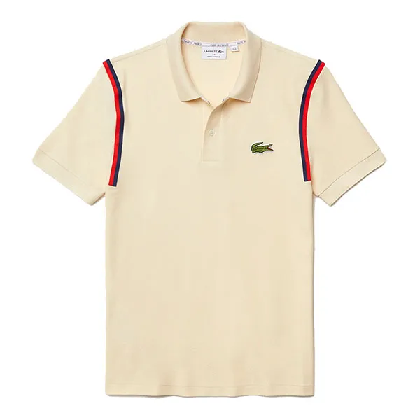 Áo Polo Lacoste Men's Made in France Shoulder Strip Regular Fit Cotton Polo Shirt PH9728 Màu Beige Size M - Thời trang - Vua Hàng Hiệu