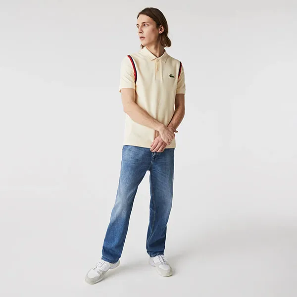 Áo Polo Lacoste Men's Made in France Shoulder Strip Regular Fit Cotton Polo Shirt PH9728 Màu Beige Size M - Thời trang - Vua Hàng Hiệu