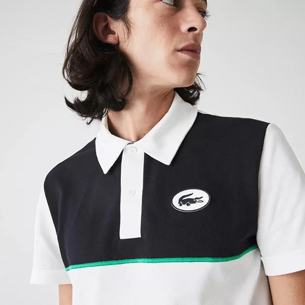 Áo Polo Lacoste Men's Heritage Slim Fit Stretch Cotton Pique Shirt PH9767-GA3 Màu Trắng Đen - Thời trang - Vua Hàng Hiệu