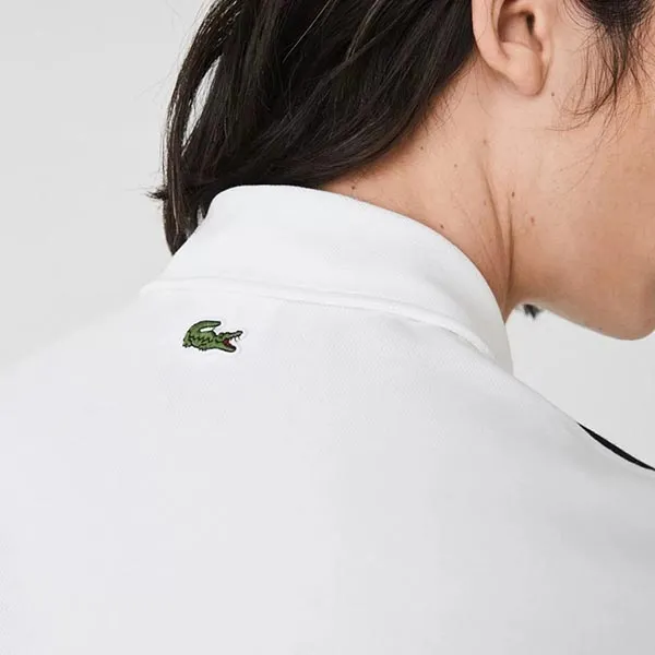 Áo Polo Lacoste Men's Heritage Slim Fit Stretch Cotton Pique Shirt PH9767-GA3 Màu Trắng Đen - 4