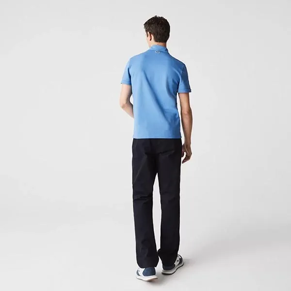 Áo Polo Nam Lacoste Heritage Stretch Cotton Piqué Shirt PH9767 Z2R Blue Slim Fit Màu Xanh Đen Size 4