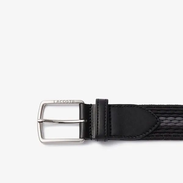 Thắt Lưng Lacoste Logo PLM0623-P01 Màu Đen