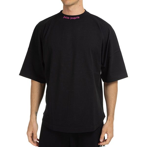 Áo Phông Palm Angels Men's Short Sleeve T-Shirt Crew Neckline Jumper PMAA002C99JER0031032 Màu Đen - 1