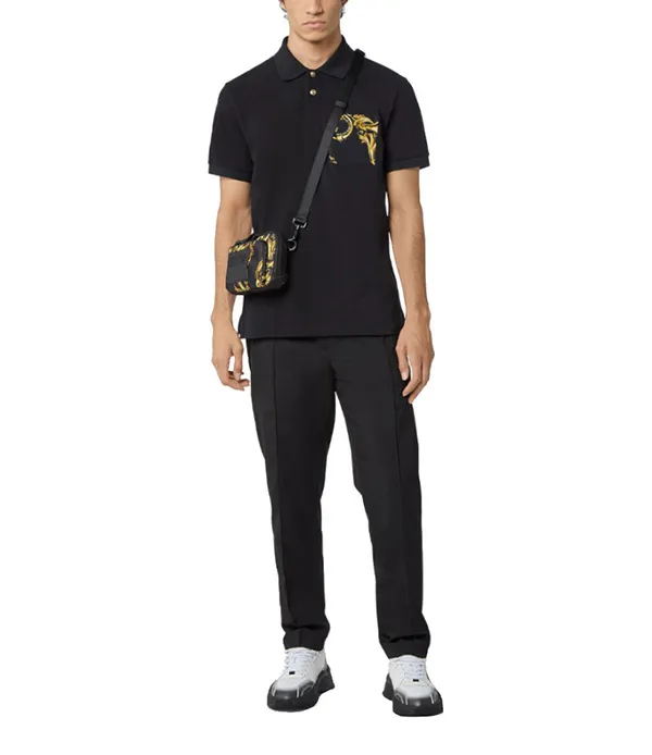 Áo Polo Versace Jeans Couture Noir Black Cotton Polo Shirt 72GAG6R0 JS048 Màu Đen Size S - Thời trang - Vua Hàng Hiệu