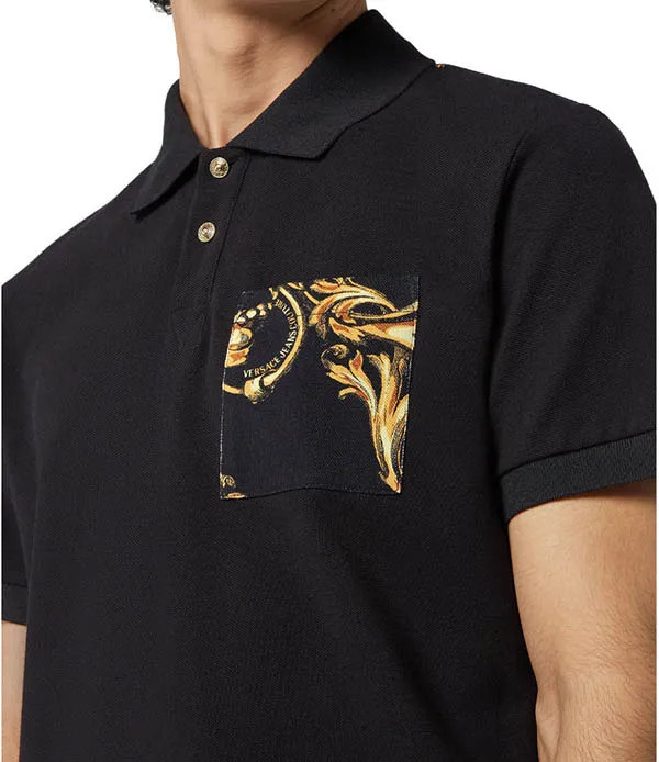 Áo Polo Versace Jeans Couture Noir Black Cotton Polo Shirt 72GAG6R0 JS048 Màu Đen Size S - Thời trang - Vua Hàng Hiệu