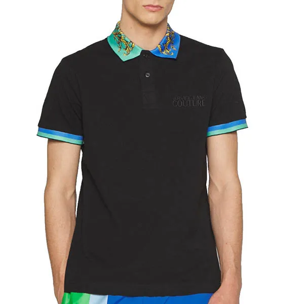 Áo Polo Versace Jeans Couture Noir - 72GAGT07 CJ01T 899 R Baroque Màu Đen