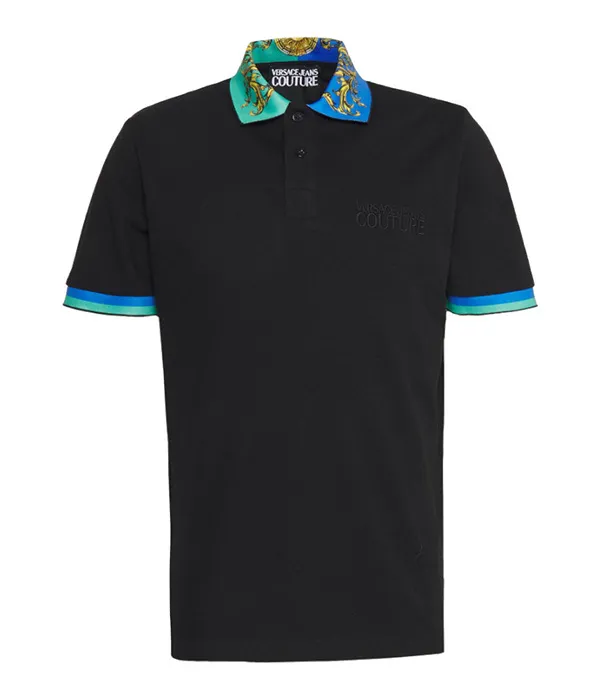 Áo Polo Versace Jeans Couture Noir - 72GAGT07 CJ01T 899 R Baroque Màu Đen