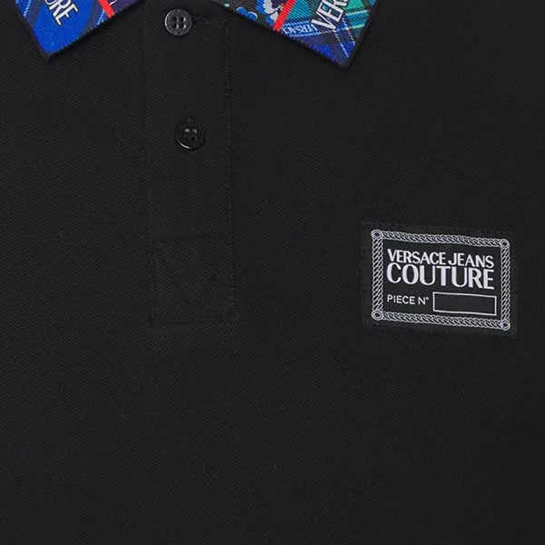 Áo Polo Versace Jeans Couture Noir - 72GAGT08 CJ01T R Flower Màu Đen