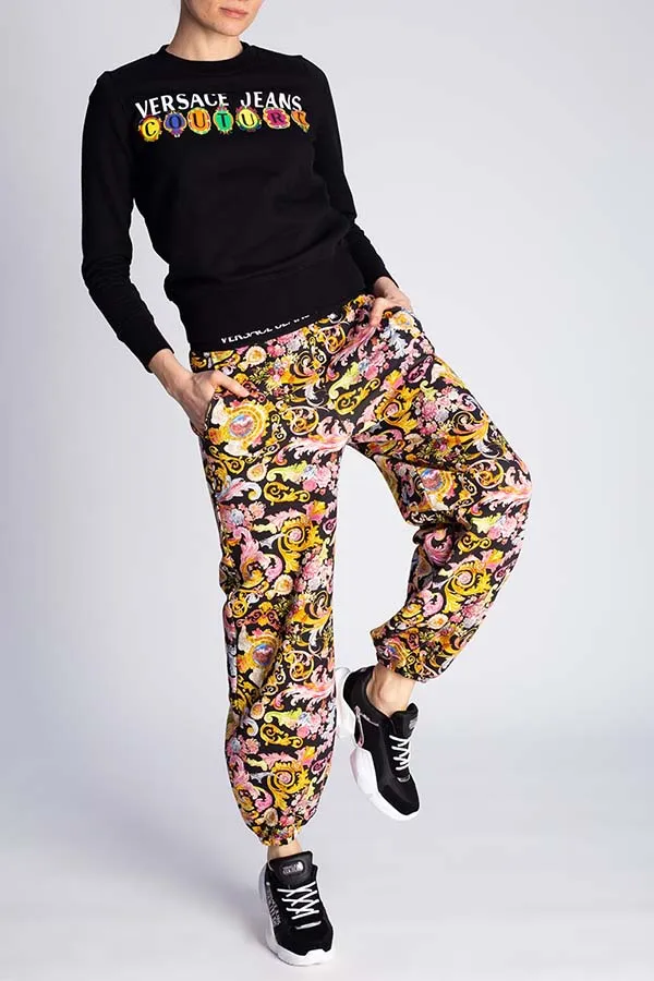 Quần Dài Jogger Nữ Versace Jeans Couture Patterned Sweatpants Women's Clothing A1HWA106 S0153 Họa Tiết
