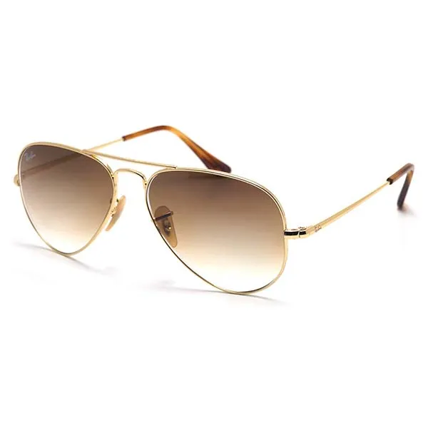 Kính Mát Rayban Light Brown Gradient Aviator Unisex Sunglasses RB3689 914751 58 Màu Nâu Sáng