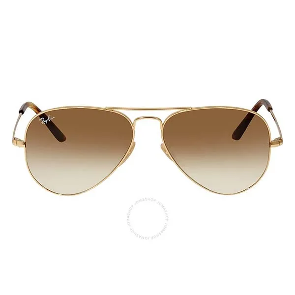 Kính Mát Rayban Light Brown Gradient Aviator Unisex Sunglasses RB3689 914751 58 Màu Nâu Sáng