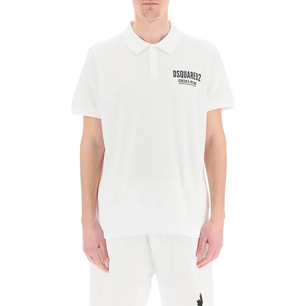 Áo Polo Dsquared2 Ceresio 9 Milano S71GL0035 Màu Trắng Size L - Thời trang - Vua Hàng Hiệu