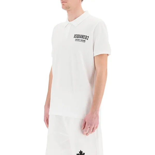 Áo Polo Dsquared2 Ceresio 9 Milano S71GL0035 Màu Trắng Size L - Thời trang - Vua Hàng Hiệu