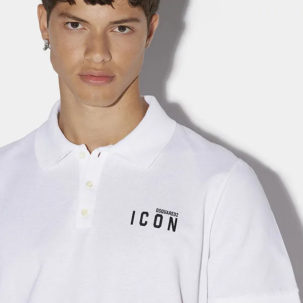 Áo Polo Dsquared2 Be Icon S79GL0001 Màu Trắng - Thời trang - Vua Hàng Hiệu