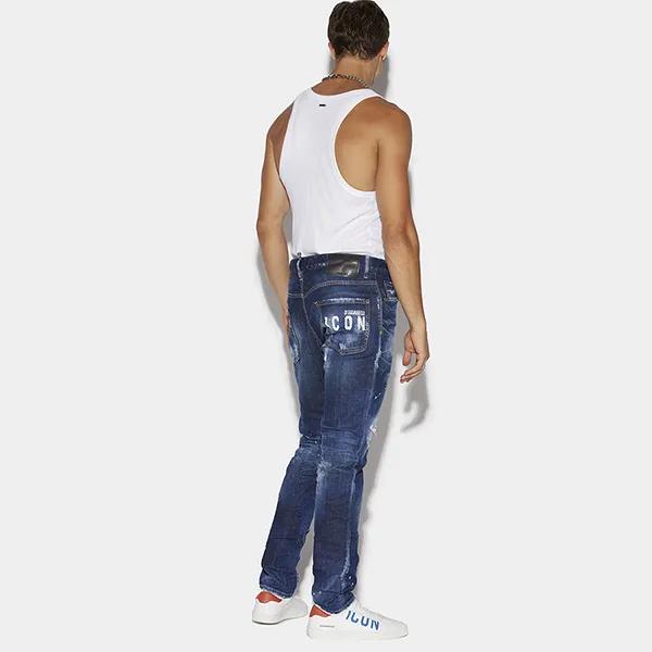 Quần Jeans Dsquared2 Icon Spray Cool Guy Denim Jeans S79LA0039 S30342 Màu Xanh Bò - Thời trang - Vua Hàng Hiệu