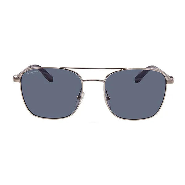 Kính Mát Nam Salvatore Ferragamo Blue Square Sunglasses SF158S 045 53 Màu Xanh Bạc
