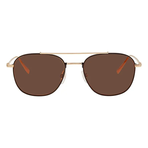 Kính Mát Nam Salvatore Ferragamo Brown Navigator Sunglasses SF200S 733 54 Màu Vàng Nâu