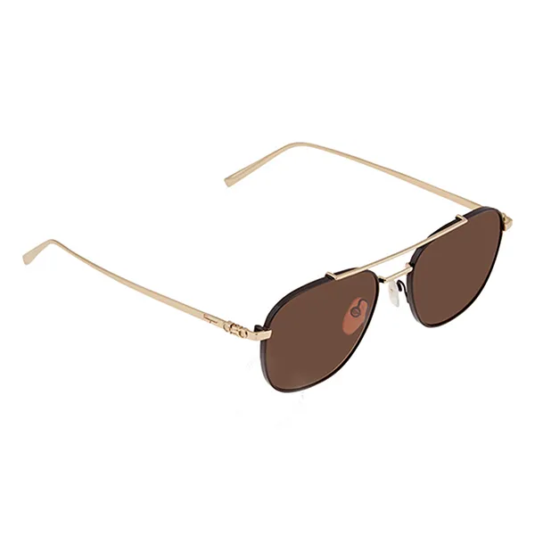 Kính Mát Nam Salvatore Ferragamo Brown Navigator Sunglasses SF200S 733 54 Màu Vàng Nâu