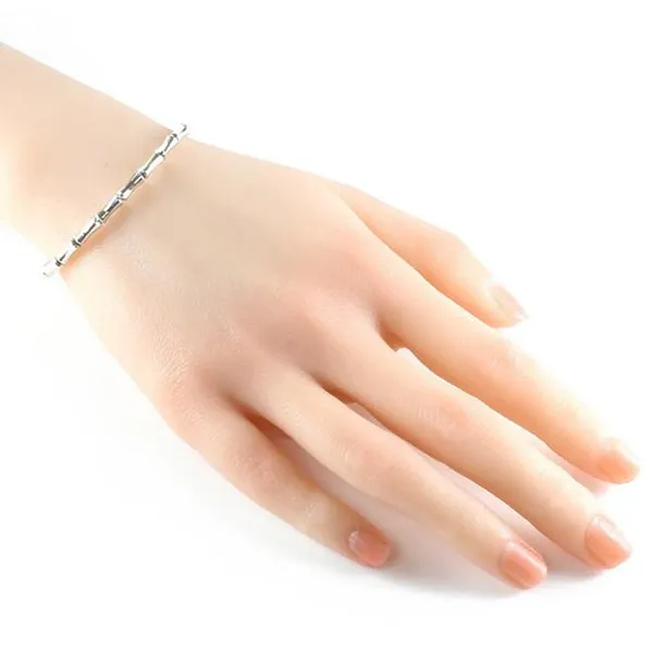 Vòng Đeo Tay Gucci Bamboo 18K White Gold Bracelet Màu Trắng