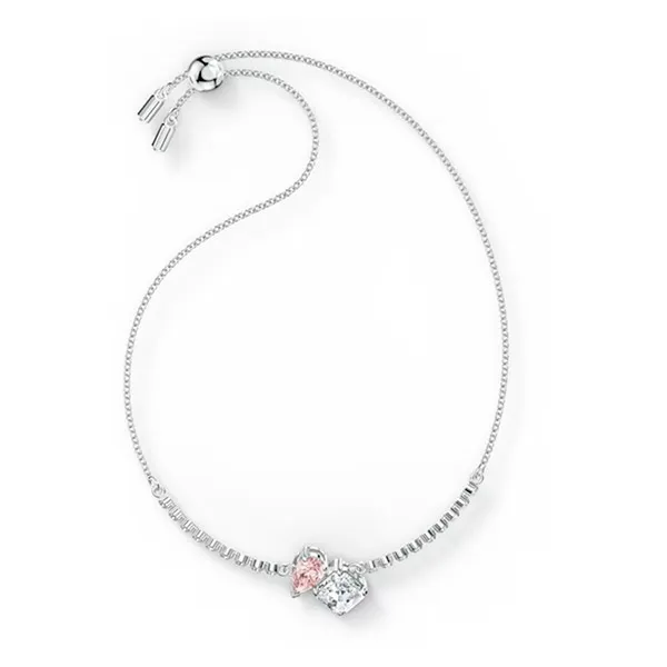 Vòng Đeo Tay Swarovski Attract Soul Bracelet Pink, Rhodium Plated Màu Trắng - Trang sức - Vua Hàng Hiệu