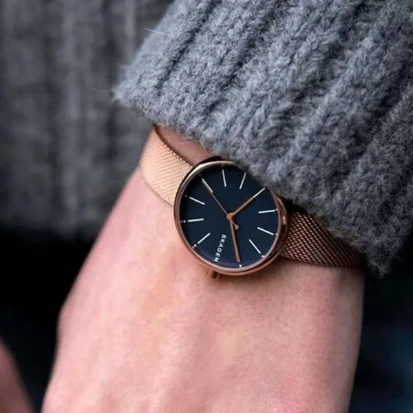 Đồng Hồ Nữ Skagen SKW2593 Màu Vàng Mặt Xanh