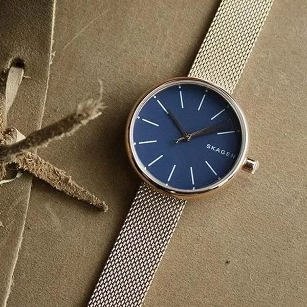 Đồng Hồ Nữ Skagen SKW2593 Màu Vàng Mặt Xanh