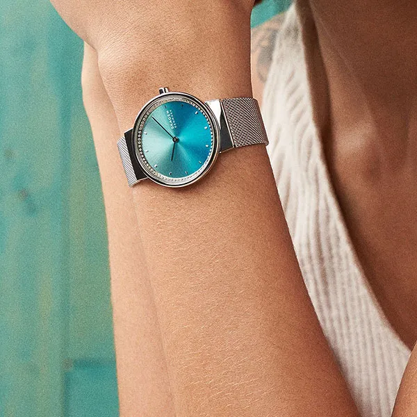 Đồng Hồ Skagen SKW2983 Cho Nữ Màu Xanh Bạc