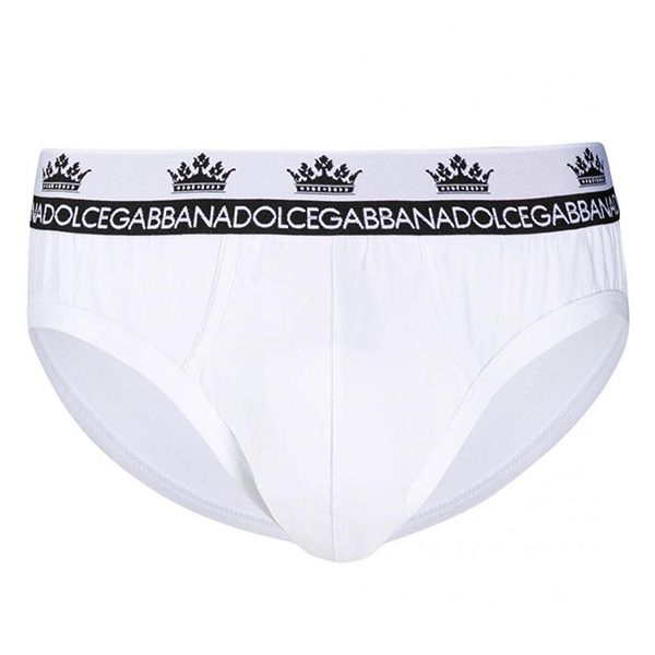 Quần Lót Nam Dolce & Gabbana D&G Brief DG Vương Miện M3B13J-FUECH Màu Trắng - 1