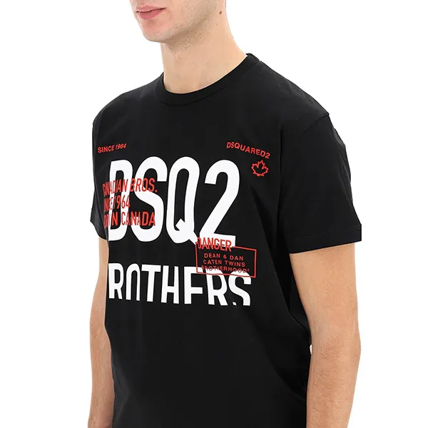 Áo Phông Dsquared2 Men's Bro Cool T-Shirt DSQ2 S74GD0992 Màu Đen