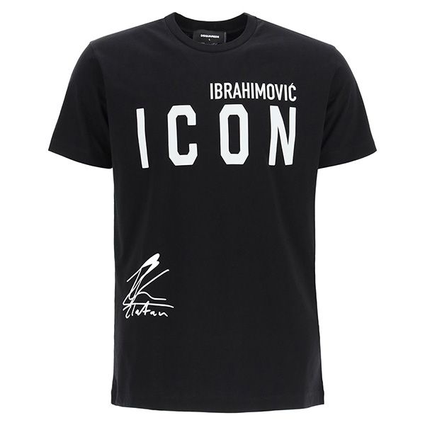 Áo Phông Dsquared2 Ibrahimovic Icon Sign Crew Neck Tee S79GC0024 Màu Đen - 1