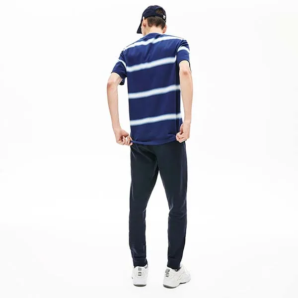 Áo Phông Lacoste Men's Short Sleeve Ombre Striped TH5065 10 H6B Regular Fit T-Shirt Màu Xanh Sọc Trắng Size S - 4